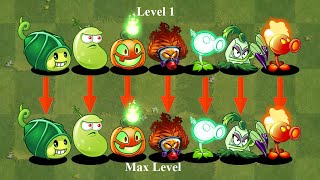 Every Plant Level 1 vs Max Level Plants - PvZ 2 Discovery