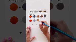 Skin Tones 🖐🏿🖐🏾🖐🏽🤎 #colortheory #watercolor #skintones #watercolorpainting