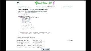 Java Practice It || 3.7 parameterMysteryWho || method basics