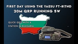 Quick QSO on 20m Band | First Day Using the Yaesu FT-817 | QRP!