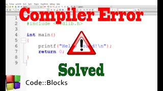 Code Blocks Compiler Error - C compiler