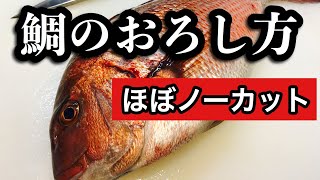 鯛のおろし方から皮引きまで　ほぼノーカットで見せます　和食　料理人の仕事