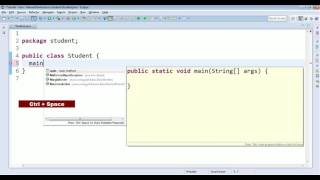 Shortcut to add a main method and system.out.println() in eclipse.