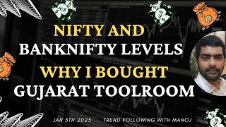 Nifty and Banknifty levels - Why I Bought Gujarat Toolroom #trendfollowingwithmanoj