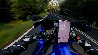 Yamaha  R1 2022 Pure Sound l Raw SC PROCJECT Exhaust - POV l 4K