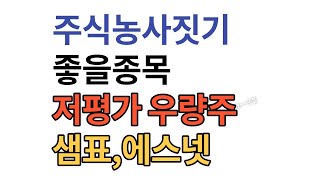 음봉마다 모아가면좋을 저평가 우량주!! 샘표,에스넷