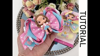 Laço amora Sonho - Passo a passo, fita n 9 (38mm) - Ribbon bow hair - PAP - DIY