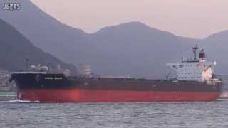 Shipspotting Japan - MV ARCADIA SALUTE Bulk carrier バラ積み船 NYK 関門海峡 2015MAR