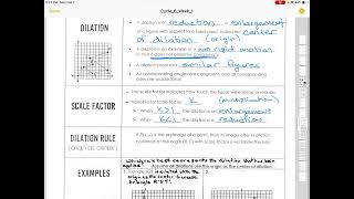 Dilations Notes Video