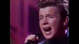 Rick Astley -RARE-Never Gonna Give You Up(LIVE VOCALS)Version 2- TOTP, CA(1988) 4K HD Stereo-Best !