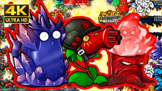 PvZ 2 Fusion 2.1.6 - Gatling Cherrybomber, Squashed Infernowood, Obsidian-nut Mode Survival Hard