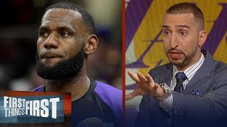 Cris and Nick argue whether Lakers should cut LeBron's minutes | NBA | FIRST THINGS FIRST