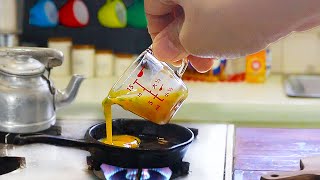 MINI Tamagoyaki (Japanese Rolled Omelette) 玉子焼き Miniature Food #asmr  KITCHEN SET TOYS