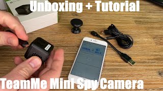 TeamMe Mini Spy Camera, WiFi Wireless Hidden Camera, HM206 1080P HD unboxing and instructions