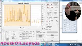 #deskofladyada @adafruit LIVE Power usage testing of FONA FEATHER