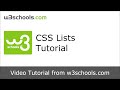 W3Schools CSS Lists Tutorial