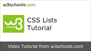 W3Schools CSS Lists Tutorial