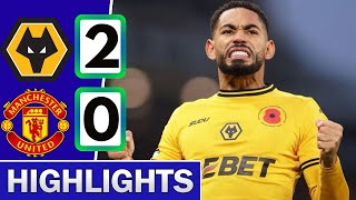 Wolves vs Man United 2-0 Highlights | Bruno Fernandes Red Card