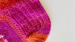 Socken stricken - Leicht verstärkte Käppchenferse