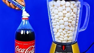 15 AWESOME COCA COLA AND MENTOS TRICKS!