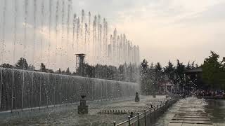 Music fountain at Xi'an wild goose pagoda