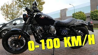 2019 Hyosung Aquila 125 bobber 0-100 KMH 0-60 MPH