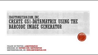 How to Create #GS1-DataMatrix #2DBarcodes using the Barcode Image Generator