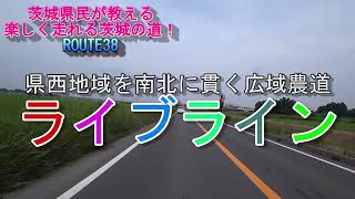 茨城県民が教える楽しく走れる茨城の道！ROUTE38県西地域を南北に貫く広域農道ライブライン！