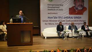 Dr. Arun Kumar Panda, Secretary (MSME) addressing the students at EDI Ahmedabad