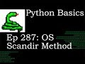 Python Basics OS Scandir Method