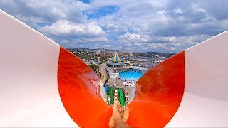 Free Fall Water Slide at Marina Aquapark Waterland in Istanbul