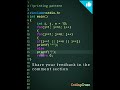 #114📚C language tutorial👨‍🏫C pattern program #shorts #coding #cprogramming