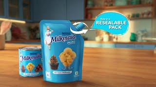 Milkmaid Now in a Resealable Pack! Make, Pour and Much more with MILKMAID! - Tamil