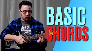 All the basic open chords beginner guitar players should know