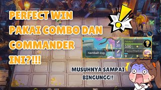 PERFECT WIN TERUS PAKAI COMBO DAN COMMANDER INI !!!| COMBO MUDAH PUSH RANK MAGIC CHESS 2024