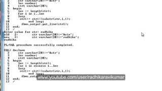 PL/SQL: Program to Reverse a string