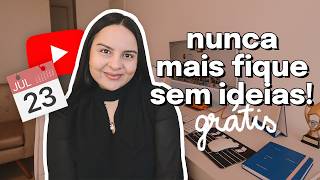 Como Fazer Um Calendário De Conteúdo *Grátis* Para O YouTube (Passo A Passo Fácil e Rápido)