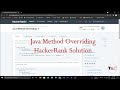 Java Method Overriding | HackerRank Solution