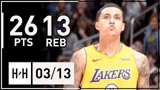 Kyle Kuzma  Highlights Lakers vs Nuggets (2018.03.13) - 26 Points, 13 Reb
