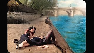 1940s, a Romantic day by the river and it's spring (oldies music, water sounds, birds chirping) ASMR