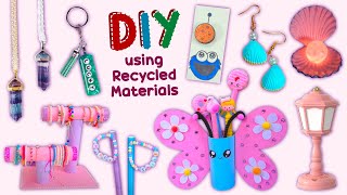 10 DIY RECYCLED CRAFTS - Pencil Holder, Lamp Decor, Jewelry and more...