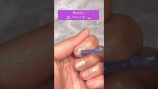 片手5分以内でできる簡単紫陽花ネイルです💅お花描かなくても色味でそれっぽくなります🥰 #セルフネイル #セルフネイル初心者 #時短ネイル #簡単ネイル #ポリッシュ派