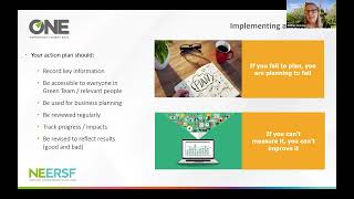 ONE Sustainable Food Tourism Webinar 4 - Developing a Sustainability Strategy, Policy and Plan