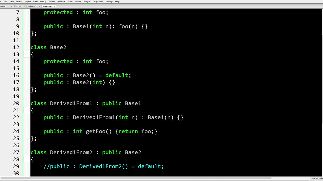 C++ :: Classes Inheritance + Initializer List + Constructors + Default ...