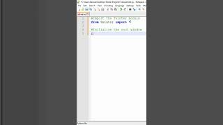 How to Create a Root Window Using Python's Tkinter #python #tkinter #programming