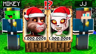 Why CURSED X-MAS Talking TOM and ANGELA is WANTED ? Mikey and JJ Became SWAT ! - in Minecraft Maizen