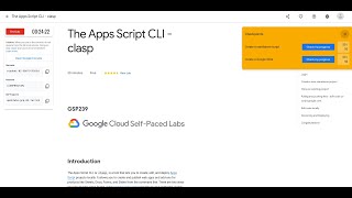 The Apps Script CLI - clasp || #quicklabs || #qwiklabs || #GSP239