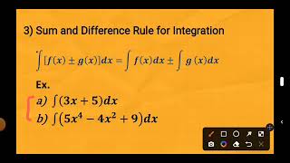 Sum and Difference Rule for Integration