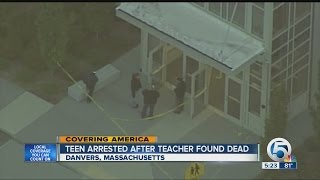 Teen arrested after teacher found dead