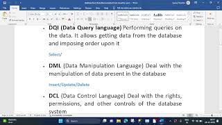 SQL Commands Part2 (DML Command) Session 9